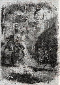 Marphise (Marfisa) ve yaşlı kadın Pinabel (Pinabello) ile tanışıyor - Ludovico Ariosto
