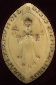 Tournai bölümünün mührünün matrisi. 12. yüzyıldan beri kullanılmaktadır. Merovij kralı Chilpéric