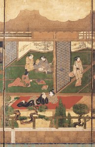 Merrymaking (kağıt üzerinde mürekkep, renk ve altın varak) by Unknown artist