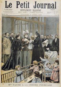 Bayan Faure Fourcade çocuk odasında - 05/04/1896 tarihli “” Le Petite Journal” da by Unknown artist