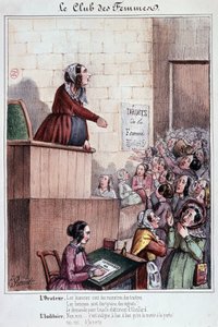 1848 Devrimi sırasında Mouffetard Street Kadınlar Kulübü by Unknown artist