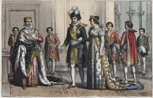 Napolyon Bonapart (1769-1821), İtalya Kralı olarak - Viceroy (viceroy) - bir valinin karısı - Butler - Lord Chamberlain - Page-boy - equerry - törenlerin ustası - "" Evrenin Tüm Halklarının Gümrük ve Gümrüklerinden gravür. Veya Hükümetin Tarihi, by Unknown artist