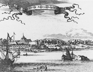 New Amsterdam (New York), gravür by Unknown artist