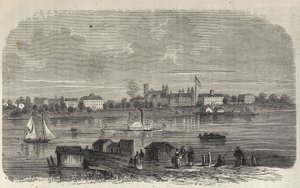 New York Eyaleti - Göç Komisyonu Kuruluşu - Ward Adası - 1869 tarihli “The Illustrous Universe”de Gravür by Unknown artist