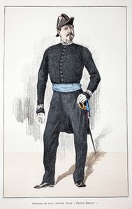 Barış Subayı, Büyük İkinci İmparatorluk (1852-1870). Renklerde gravür, illüstrasyon için, Seine polisi Louis Lepine (1846-1933) himayesinde yayınlanan “Barış Muhafızları Kolordu Tarihi” kitabı, Alfred Rey (1864- by Unknown artist