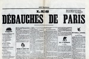 19. yüzyılın sonlarında çıkan “Les debauches de Paris” gazetelerinden biri. by Unknown artist