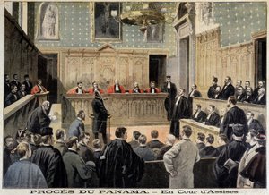 Panama davası: Ağır Ceza Mahkemesi - 02/01/1898 tarihli “” Le Petity Journal”da by Unknown artist