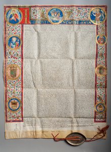 Papalık boğası. Papa Paul III, Efkaristiya. Parşömen. Minyatür resim. 1535. by Unknown artist