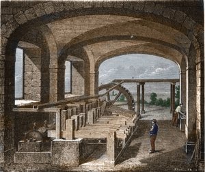 19. yüzyılda kağıt yapımı. by Unknown artist