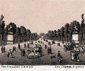 Paris, Fransa: Champs Elysees (Champs-Elysees) manzarası. “Dünya 168 görüş gösteriyor” içinde Tarihsiz (19. yüzyılın sonu) by Unknown artist