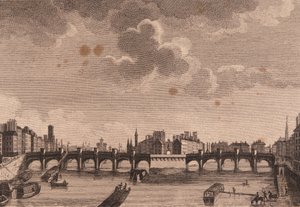 Paris, Pont Neuf ve Seine üzerindeki Ile de la Cité. by Unknown artist