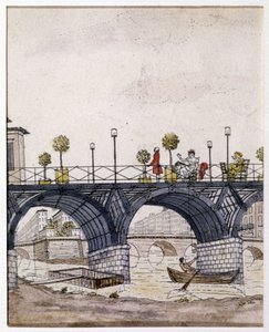 Paris: Sanat Köprüsü, 19. yüzyılda by Unknown artist