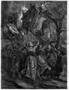 Paris sokaklarında dolaşan petrol makineleri - La Commune by Unknown artist