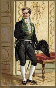 Pierre Simon de Laplace (1749 - 1827), Fransız matematikçi ve astronom. 19. yüzyılın kromolitografisi. by Unknown artist