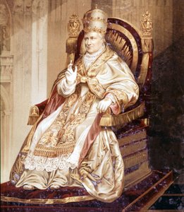 Pius IX (1792 - 1878). Renkli taşbasması. by Unknown artist