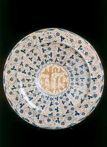 Kristalize monogramlı plaka, Valencia üretimi by Unknown artist
