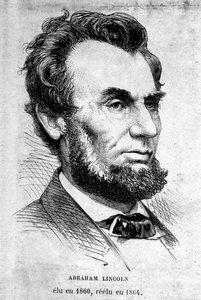 Amerikan Başkanı Abraham Lincoln'ün Portresi (1809 - 1865). by Unknown artist