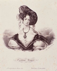 Caroline Ungher'ın (Unger) portresi (gravür) by Unknown artist