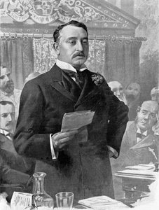 Cecil John Rhodes (1853-1902) İngiliz işadamı ve sömürge yöneticisinin portresi. by Unknown artist