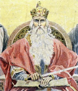 Charlemagne portresi - gravür by Unknown artist