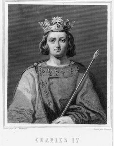 Charles IV Bel (1294 - 1328), Fransa Kralı - Lavallée tarafından “Histoire des Français” de, gravür, sd. by Unknown artist