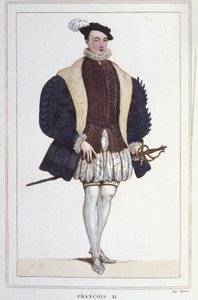 François II'nin portresi (1544 - 1560), Fransa Kralı 1830'dan kalma gravür by Unknown artist