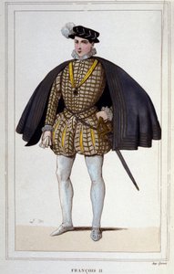 François II'nin portresi (1544 - 1560), Fransa Kralı 1830'dan kalma gravür by Unknown artist