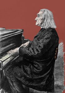 Franz Liszt (1811-1886), Macar piyano bestecisi ve piyanist portresi. by Unknown artist