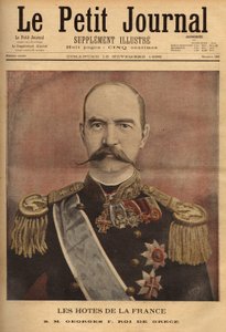 Yunanistan Kralı I. George'un portresi (1845-1913). “” Le petit Journal” da gravür” 10/11/1895. Selva'nın koleksiyonu. by Unknown artist