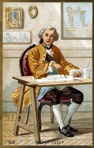 Germain suflesinin portresi (1713 - 1780), Fransız mimar. 19. yüzyılın sonlarında kromolitografi. by Unknown artist