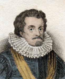 James I (James 1 Stuart) (1566-1625), İngiltere ve İrlanda Kralı (veya James VI (veya James VI), İskoçya Kralı) portresi 19. yüzyılın gravürü. by Unknown artist