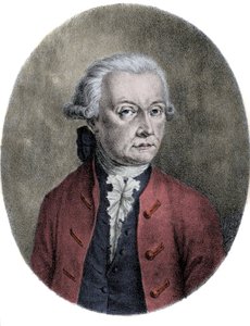 Wolfgang Amadeus Mozart'ın (1756-1791) babası Leopold Mozart'ın (1719-1787) portresi. by Unknown artist