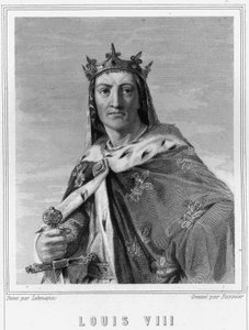 Louis VIII (1187 - 1226), Fransa Kralı - Lavallée tarafından “Histoire des Français” de, gravür, sd. by Unknown artist