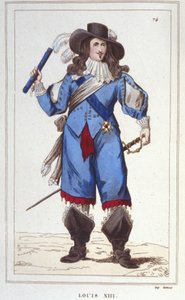 Louis XIII (1601 - 1643), Fransa Kralı 1830 gravür portresi by Unknown artist