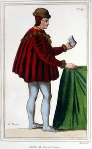 Fransa Kralı Louis XI (1423 - 1483) portresi. by Unknown artist