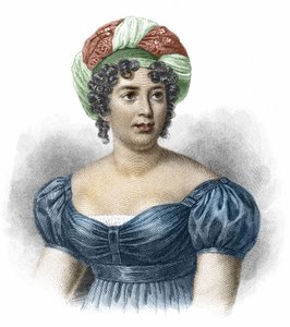 Madame de Staël (1766-1817), Harflerin Kadını Portresi by Unknown artist