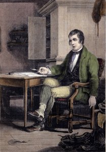 Robert Burns'ün portresi, İskoç şair (1759-1796). by Unknown artist