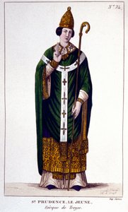 Troyes Eveque de Troyes (9. yüzyıl) tarafından Aziz Prudence portresi. by Unknown artist