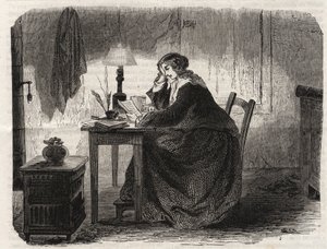 Sophie Germain portresi (1776-1831) Fransız matematikçi (Marie-Sophie Germain Fransız matematikçi, fizikçi ve filozof portresi) - 1860 gravür - by Unknown artist