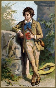 Victor Jacquemont (1801 - 1832), Fransız botanikçi ve gezgin portresi. 19. yüzyılın kromolitografisi. by Unknown artist