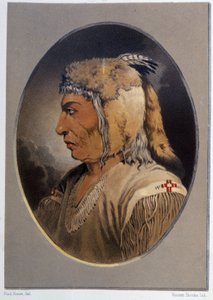 Bir Kızılderili Portresi: Man-Ce-Muckt - Paul Kane, Longmans & Roberts, Londra tarafından "" Kuzey Amerika Kızılderilileri arasında Bir Sanatçının Gezintisi"nde by Unknown artist