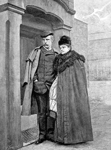 Norveçli kaşif Fridtjof Nansen (1861-1930), bilim adamı ve diplomat eşiyle birlikte portresi. by Unknown artist