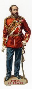 Geleceğin portresi Galler Prensi Edward VII (Edward 7), Büyük Britanya ve İrlanda Kralı (1841-1910). 19. yüzyılın sonlarında kromolitografi. Özel koleksiyon by Unknown artist
