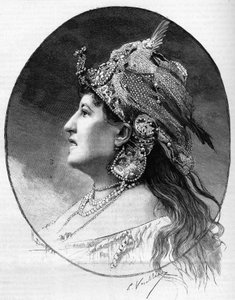 1888 yılında mektup kadın Judith Gauthier (1845-1917) portresi. by Unknown artist