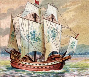 Portekiz Karak - Portekizce Karak - 15. yüzyılın sonlarında Portekiz filosunun karak (nef) karakterinin temsili by Unknown artist