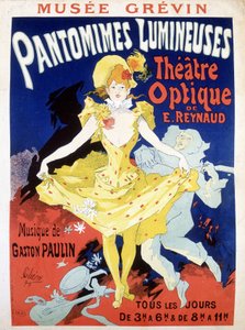 Reynaud Optik Tiyatrosu “Pantomimes Lumineuses” adlı günlük gösteri için poster by Unknown artist