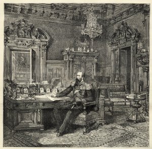 Bulgaristan Prensi Alexander (1857-1893), çalışma odasında - Battenberg Alexander - Bulgaristan