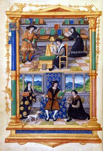 Prens fizik, filoloji, din ve bakım öğreniyor - Guillaume Bude (Budee) (Budaeus) (1467-1540) tarafından “” Bir prensin talimatından”” by Unknown artist