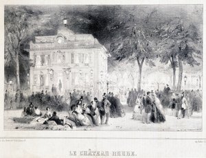 Kırmızı kalenin önünde resepsiyon. by Unknown artist