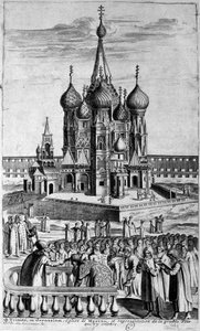 17. yüzyıldan kalma bir gravürde Moskova